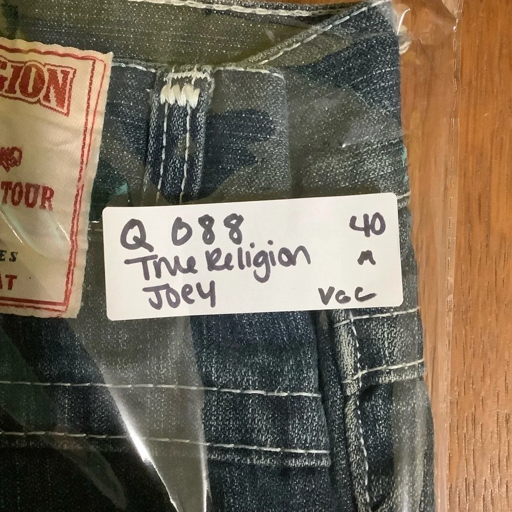 True Religion Joey Straight Flare Cut Blue Jeans Sz 40